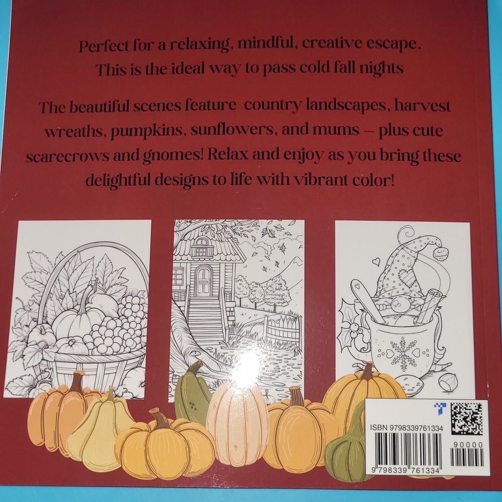 'Hello Autumn' Adult Coloring Book - Picture 2 of 3